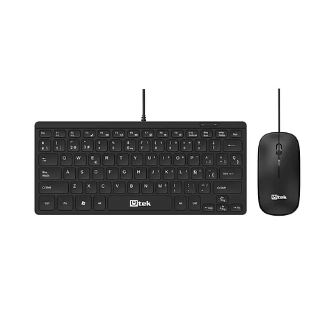 Mini Kit Teclado 78 Teclas + Mouse Alámbrico USB Compacto