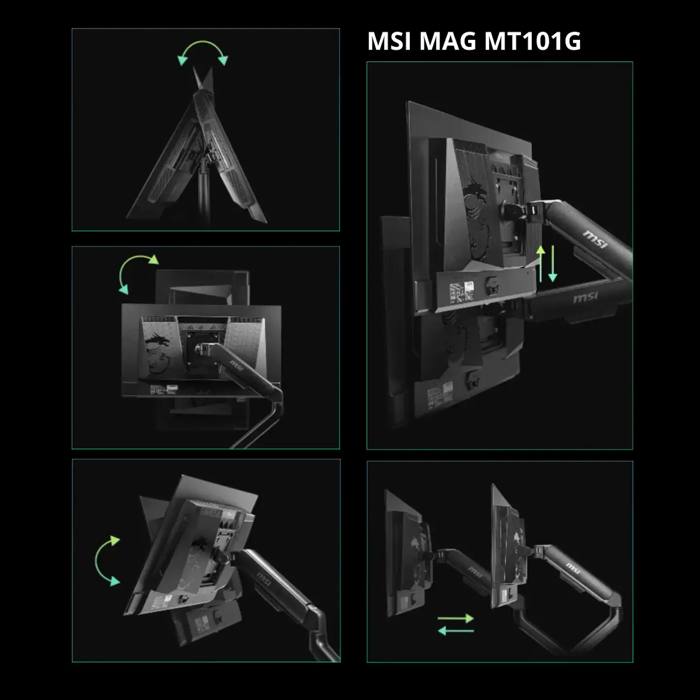 Brazo Soporte Monitor MSI MAG MT101G,  17