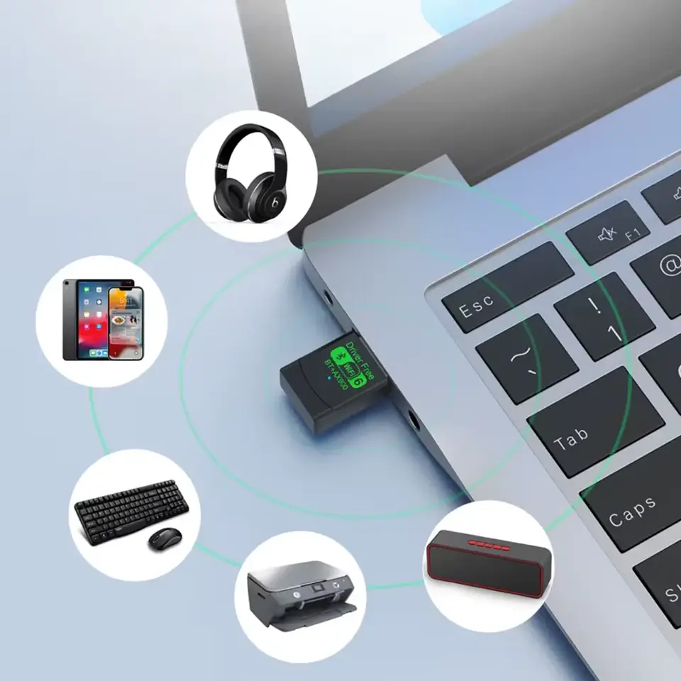 Adaptador USB WiFi 6 + Bluetooth 5.4 AX900 2