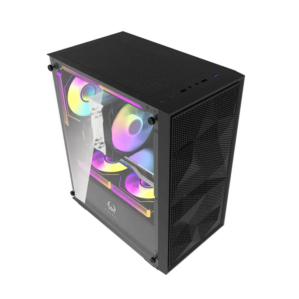 Gabinete Gamer Kronos Ares Vidrio Templado 3Fan ARGB mATX  5