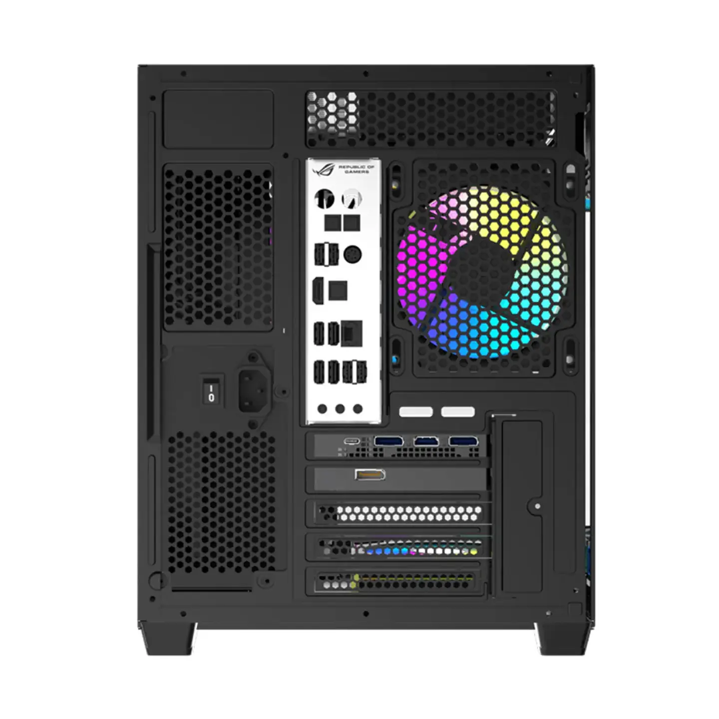 Gabinete Gamer KRONOS FLUX Vidrio Templado 6 Fan ARGB mATX BLACK  5