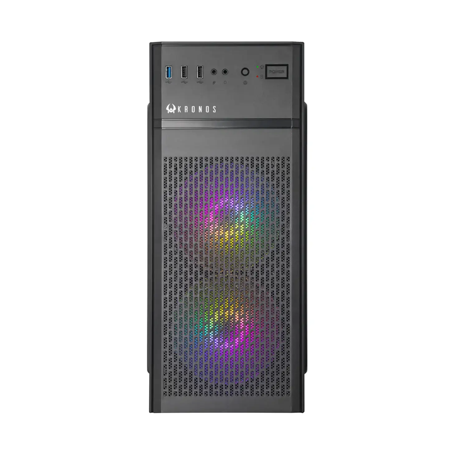 Gabinete Gamer Kronos VOLT 2Fan ARGB, ATX, USB, BLACK  3