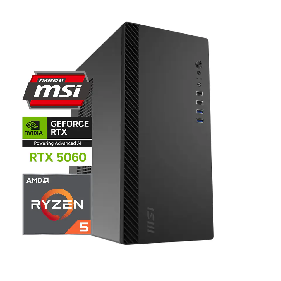 Pc Gamer MSI Shadow Nitro: Ryzen 5 5600, M.2, 16/32GB DDR4 Ram, RTX 5060 1