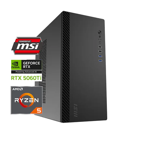 Pc Gamer MSI Shadow Ultra: Ryzen 5 7600X, M.2, DDR5 Ram, RTX 5060ti 8GB