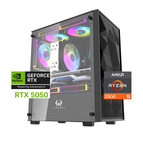 PC Gamer Warrior Neo: Ryzen 5500, SSD M.2, RAM 16/32GB, RTX 5050