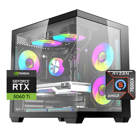 Pc Gamer Magmar Ultra: Ryzen 5 7600X, 16GB/32GB DDR5, RTX 5060 Ti 8G