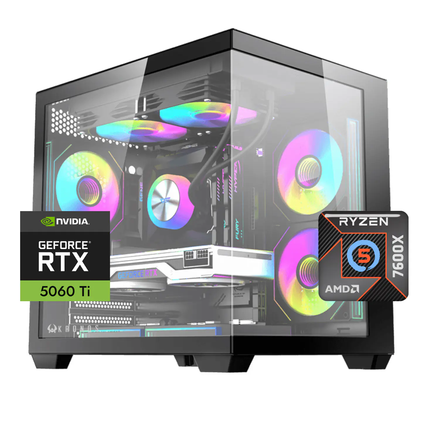 Pc Gamer Magmar Ultra: Ryzen 5 7600X, 16GB/32GB DDR5, RTX 5060 Ti 8G 1