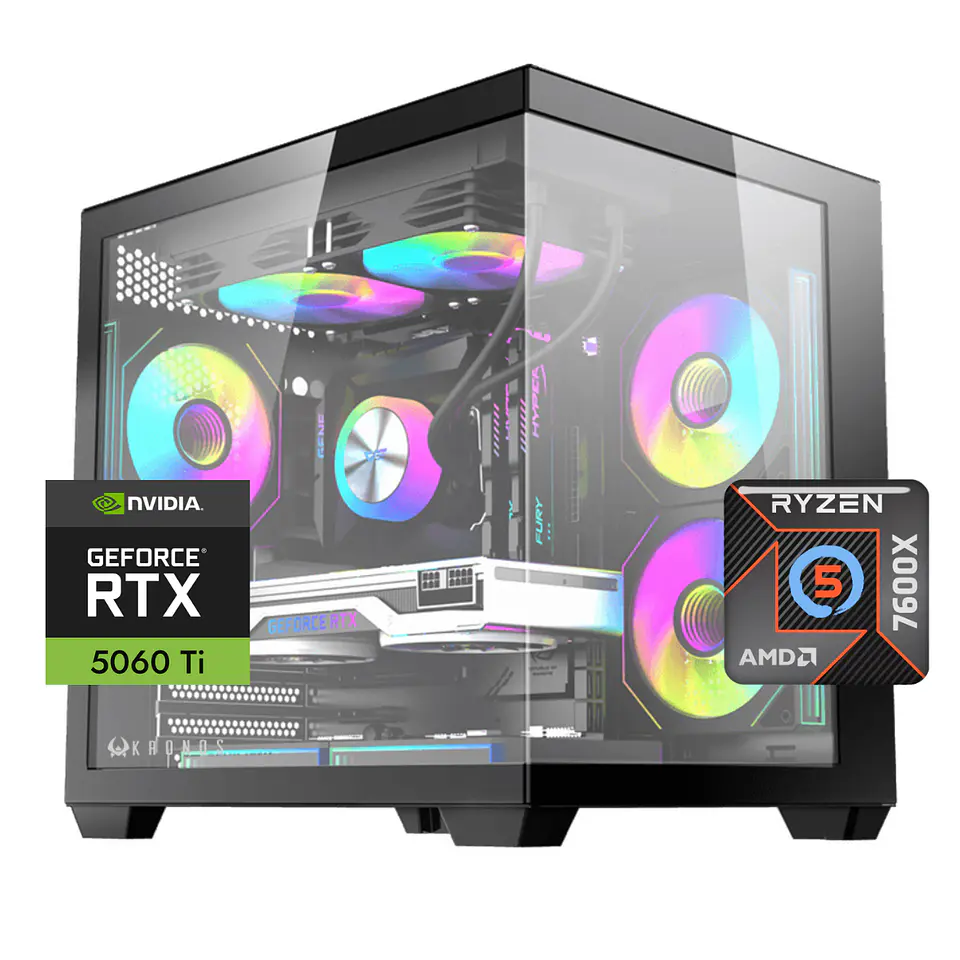 Pc Gamer Magmar Ultra: Ryzen 5 7600X, 16GB/32GB DDR5, RTX 5060 Ti 8G 1