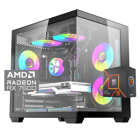 Pc Gamer Viper 8400F-7600: Ryzen 5 8400F, SSD M.2, RAM 16/32GB, RX7600 8GB, Wifi