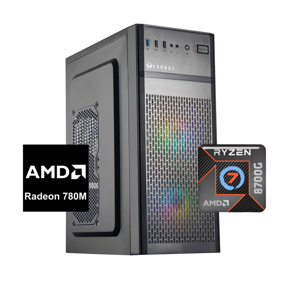PC Gamer Titan 7: Ryzen 7 8700G, SSD M.2, Radeon 780M, 16/32GB RAM DDR5 1