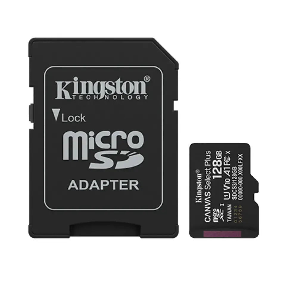 Tarjeta microSD Kingston Canvas Select Plus 128GB 150MB/s 1