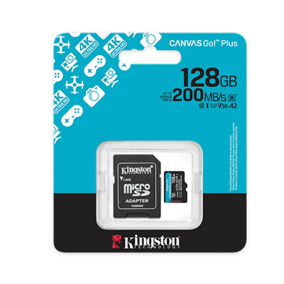 Tarjeta de Memoria Kingston Canvas Go Plus 128GB 200MB/s SDXC 2