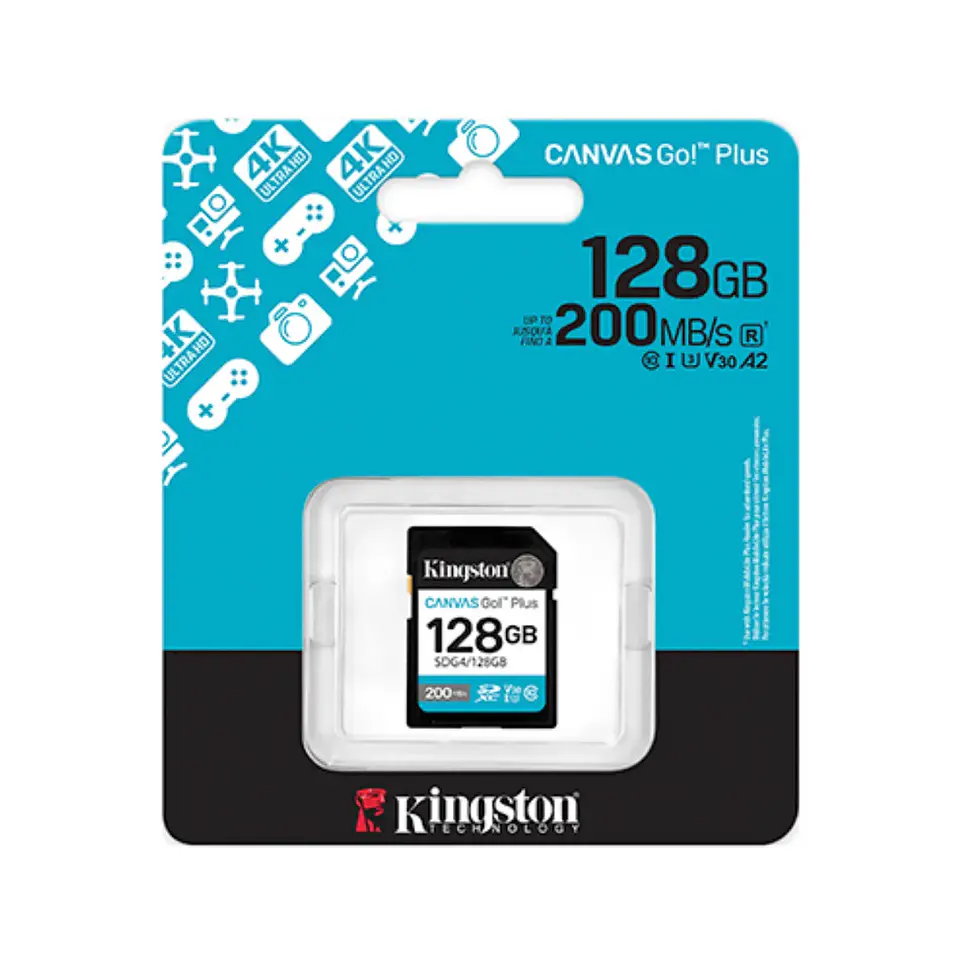 Tarjeta de Memoria Kingston Canvas Go Plus 128GB 200MB/s SDXC 2