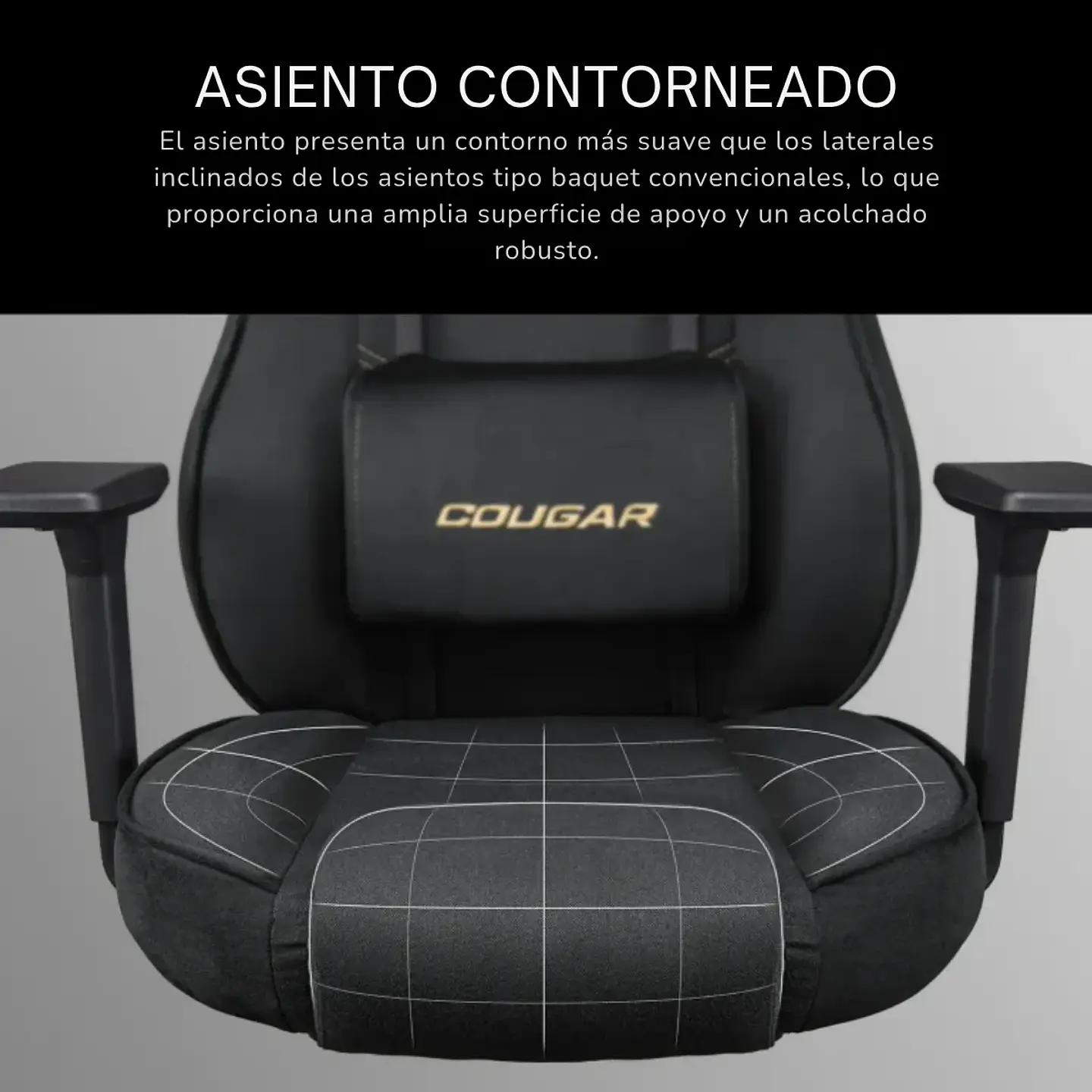 Silla Gamer Cougar Fusion One Gold F Brazos 3D Reclinable 130° 6