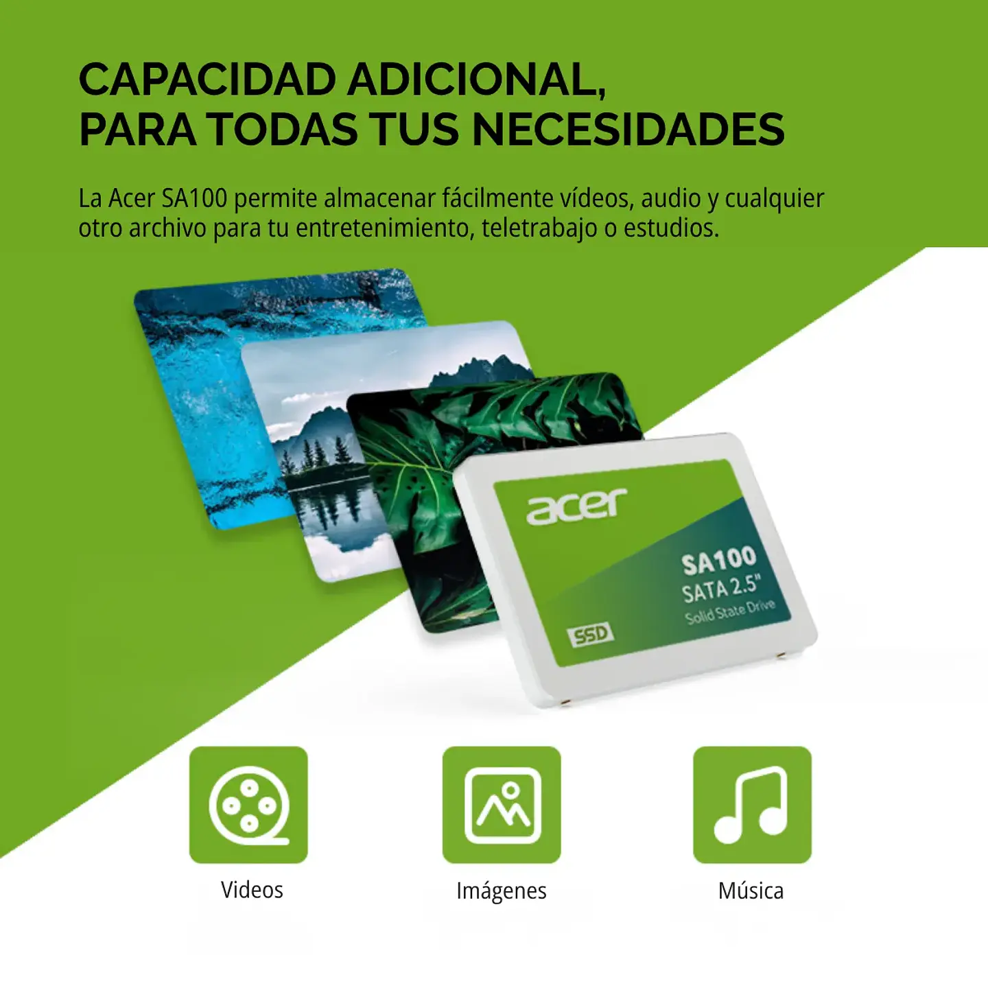 Unidad SSD Acer SA100 960GB SATA III 2,5