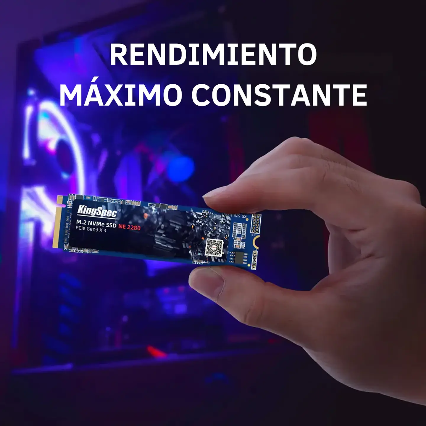 Unidad SSD KingSpec NE 2TB M.2 2280 NVMe 2400 MB/s PciE-3.0 4