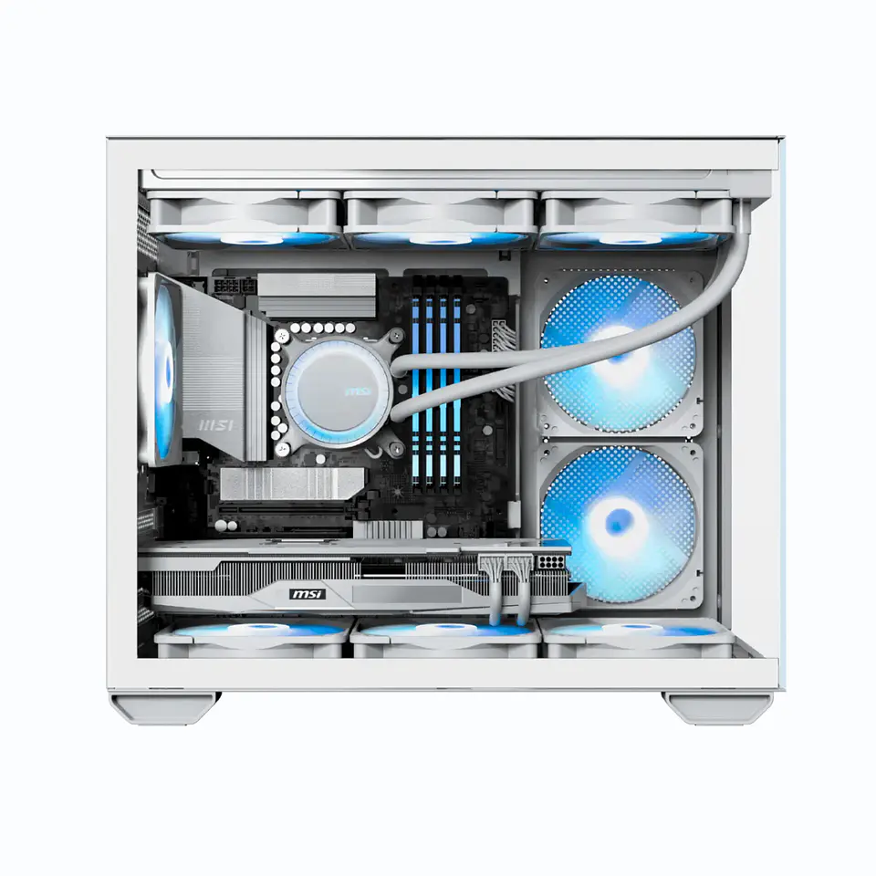 Gabinete Gamer MSI PRO PANO M120L White Vidrio Templado m-ATX 1