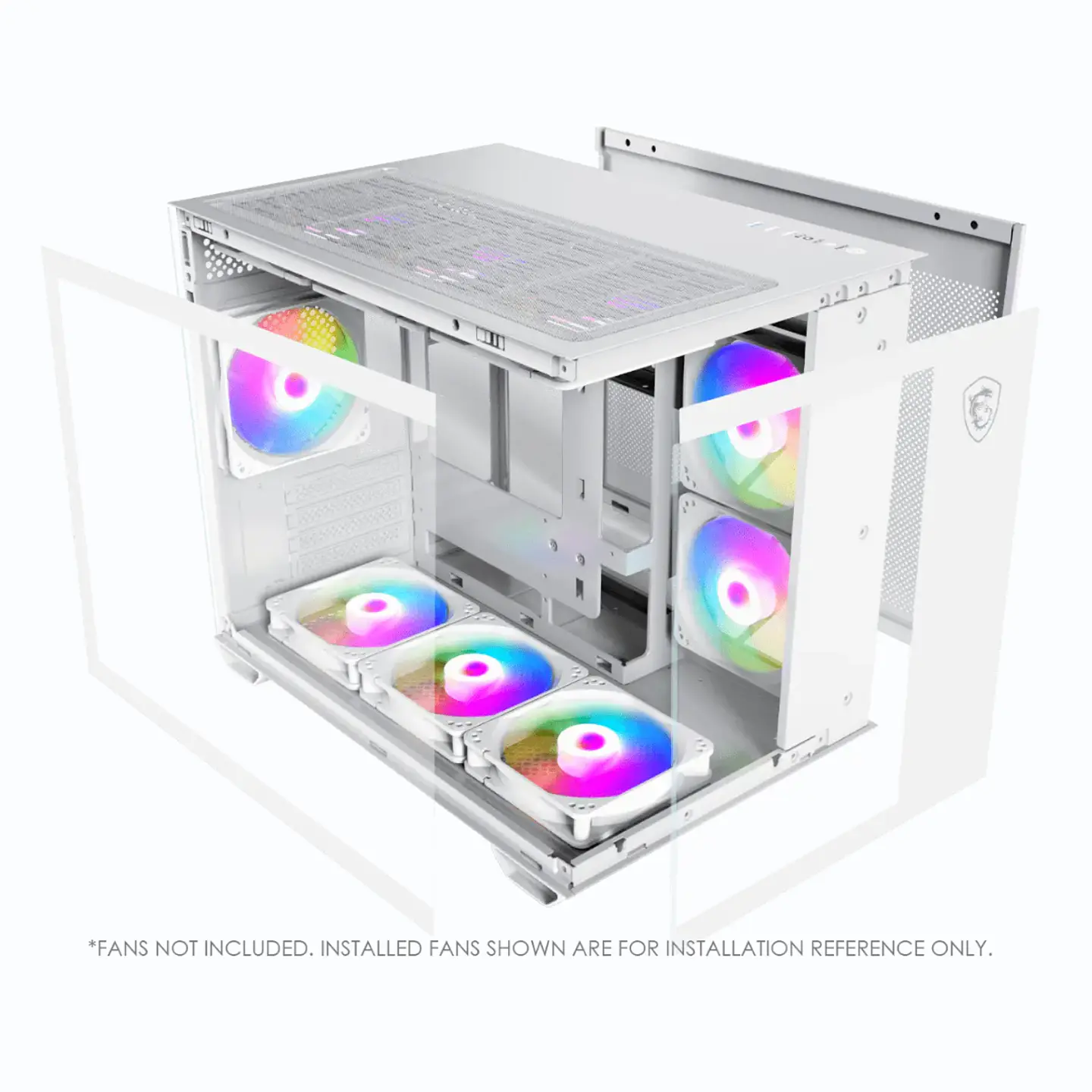 Gabinete Gamer MSI PRO PANO M120L White Vidrio Templado m-ATX 2