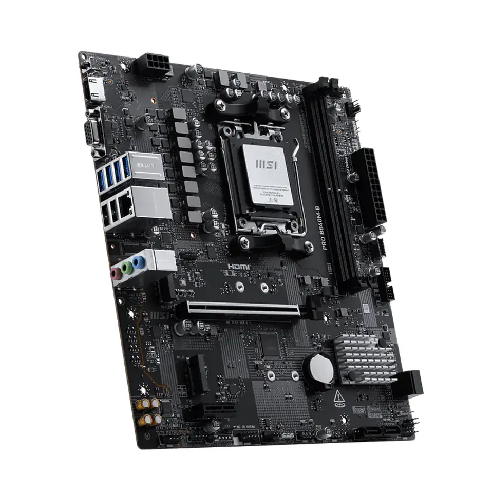 Placa Madre MSI PRO B840M-B AMD AM5, DDR5 mATX PCIe 4.0 Tipo-C 3