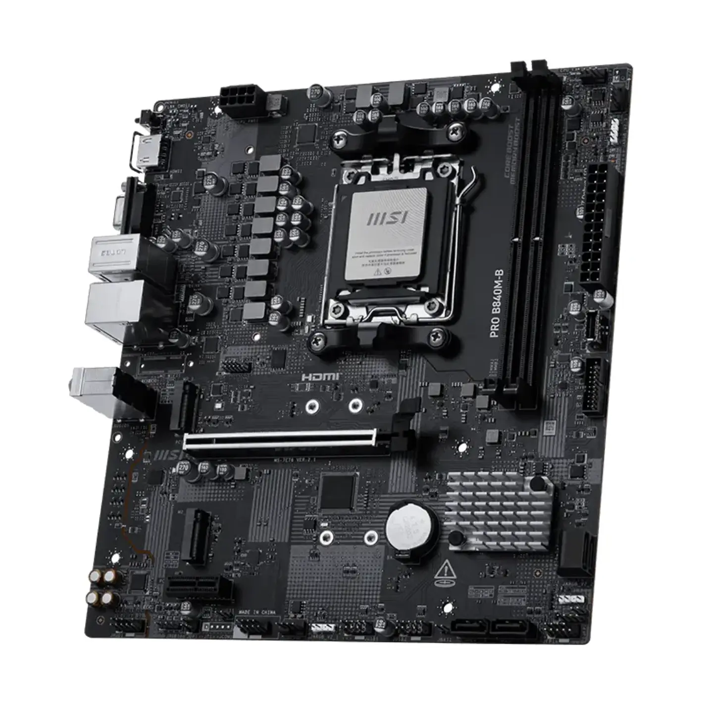 Placa Madre MSI PRO B840M-B AMD AM5, DDR5 mATX PCIe 4.0 Tipo-C 4