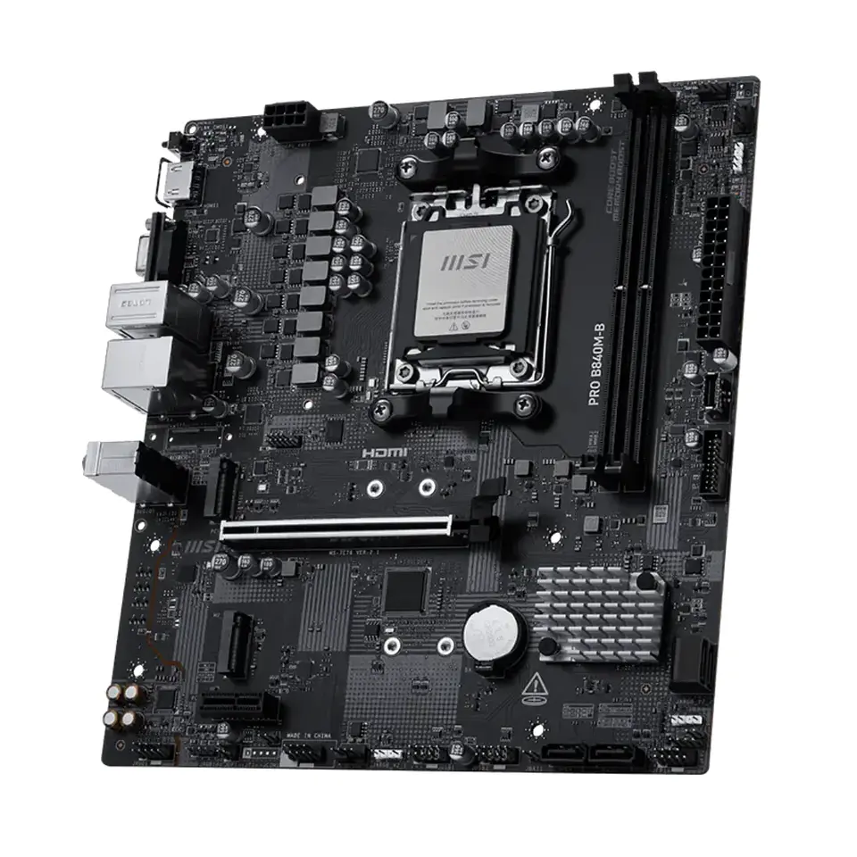 Placa Madre MSI PRO B840M-B AMD AM5, DDR5 mATX PCIe 4.0 Tipo-C 4