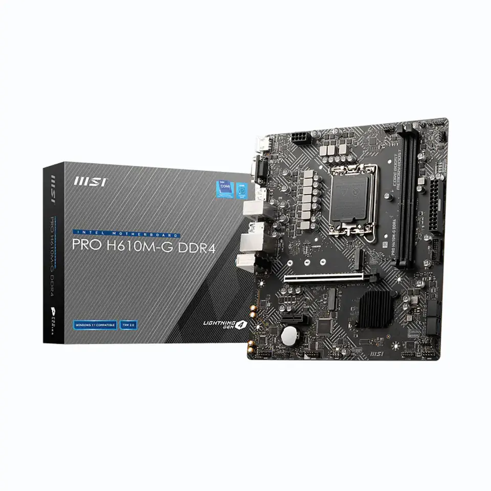 Placa Madre MSI PRO H610M-G, LGA 1700, DDR4, mATX 1