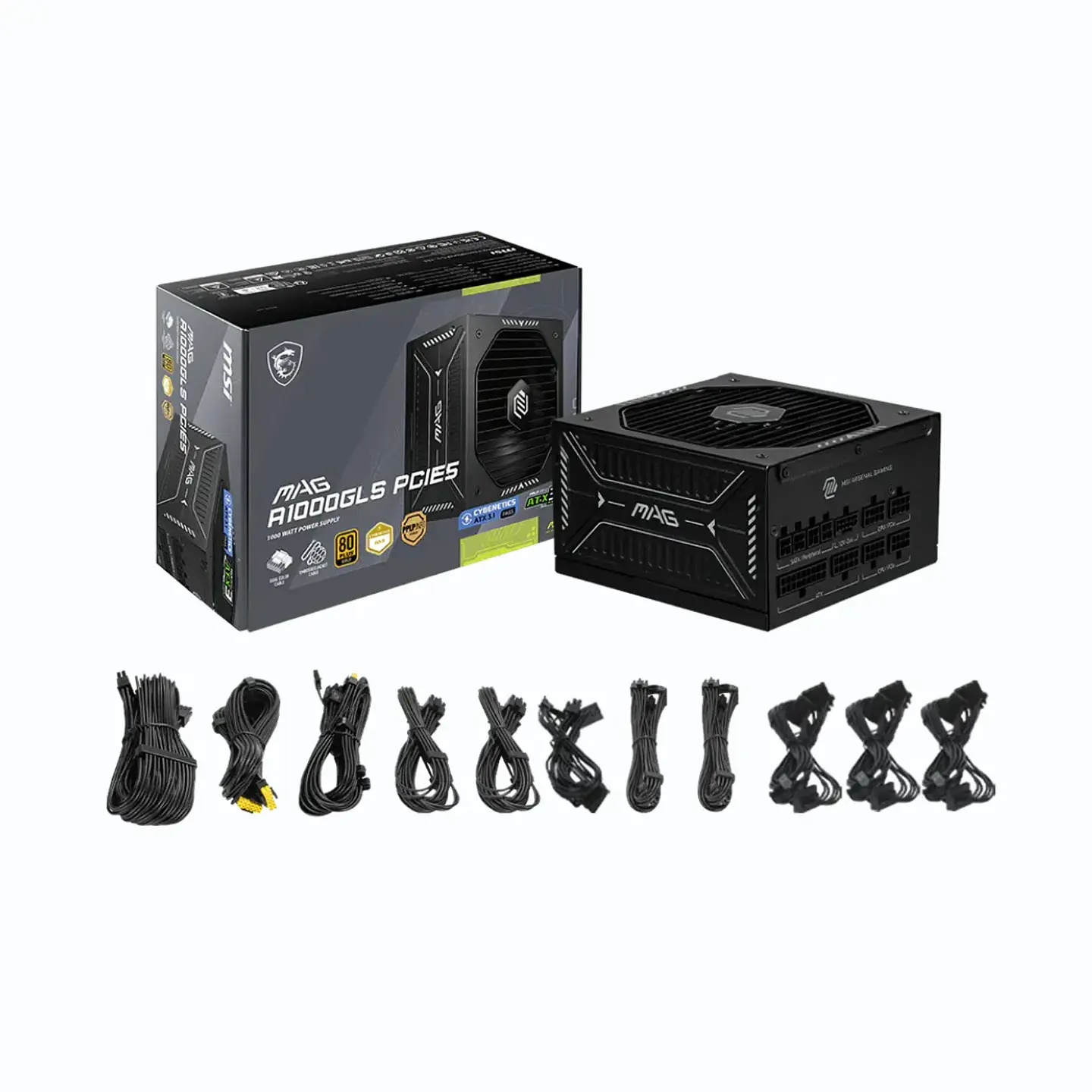 Fuente de Poder MSI MAG A1000GLS 1000W 80+ Gold, ATX 3.1 Modular 4