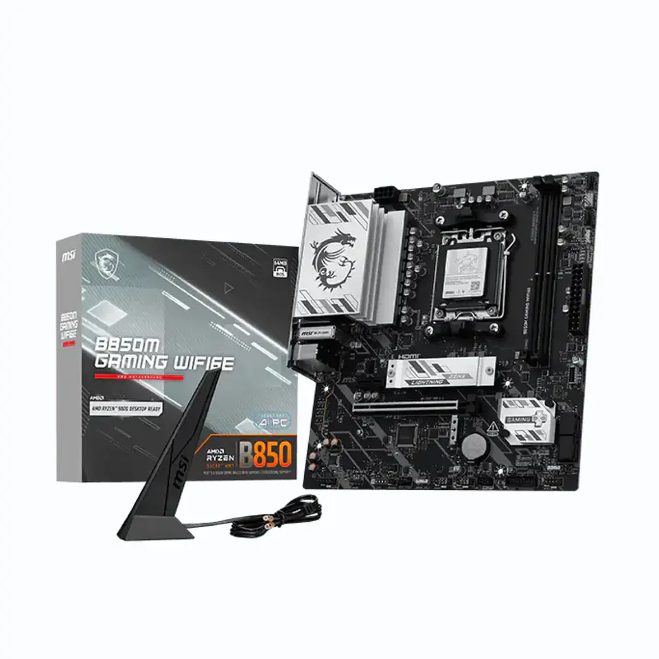 Placa Madre MSI B850M GAMING WIFI6E AM5 DDR5 mATX 1