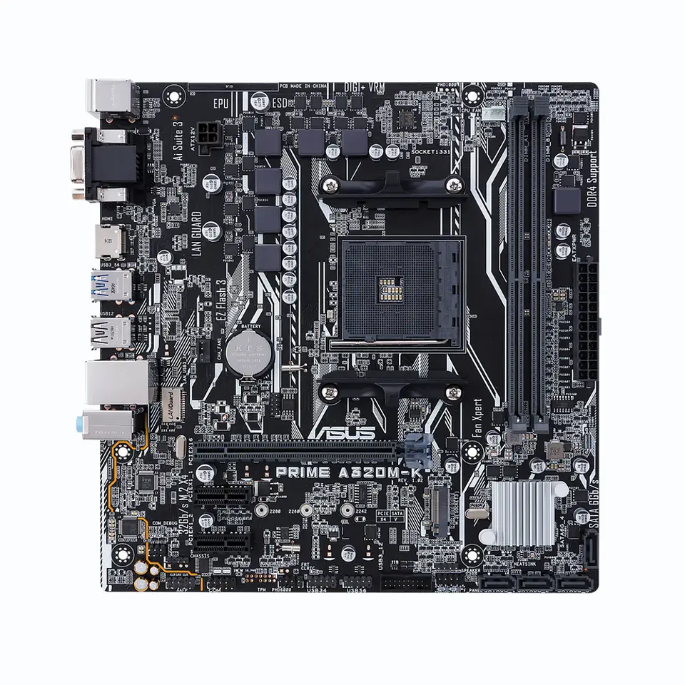 Placa Madre ASUS PRIME A320M-K AM4, DDR4 3200, M2, mATX 1