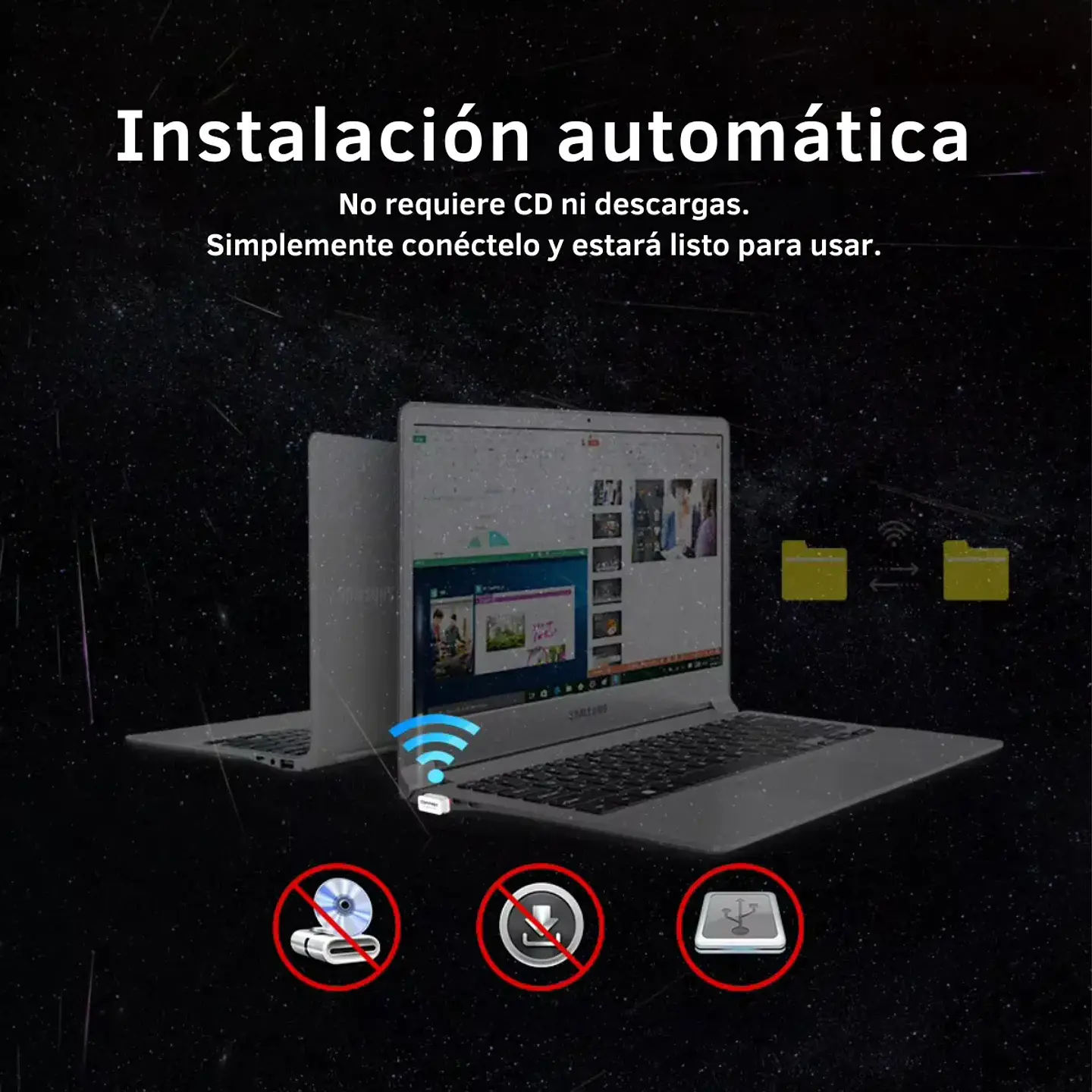 Adaptador Inalámbrico WiFi USB 2.0 COMFAST 2,4 GHz  150Mbps CF-WU815N  5