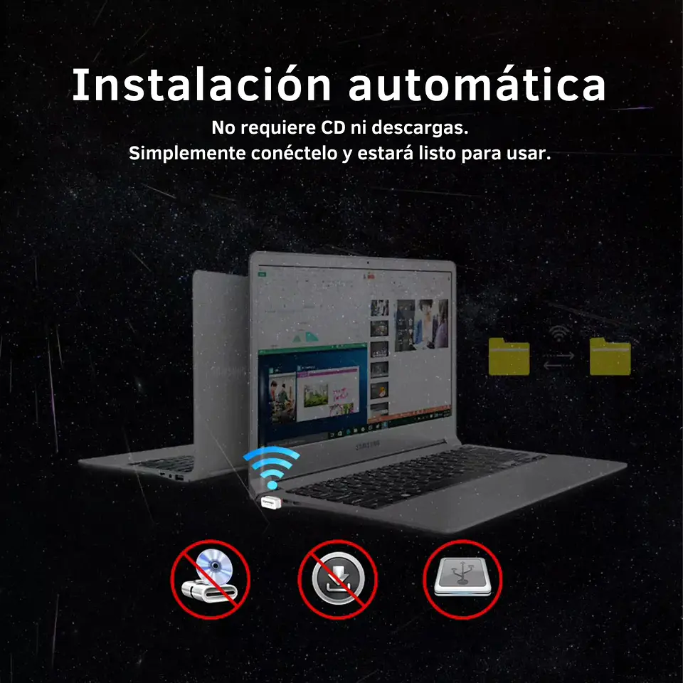 Adaptador Inalámbrico WiFi USB 2.0 COMFAST 2,4 GHz  150Mbps CF-WU815N  5