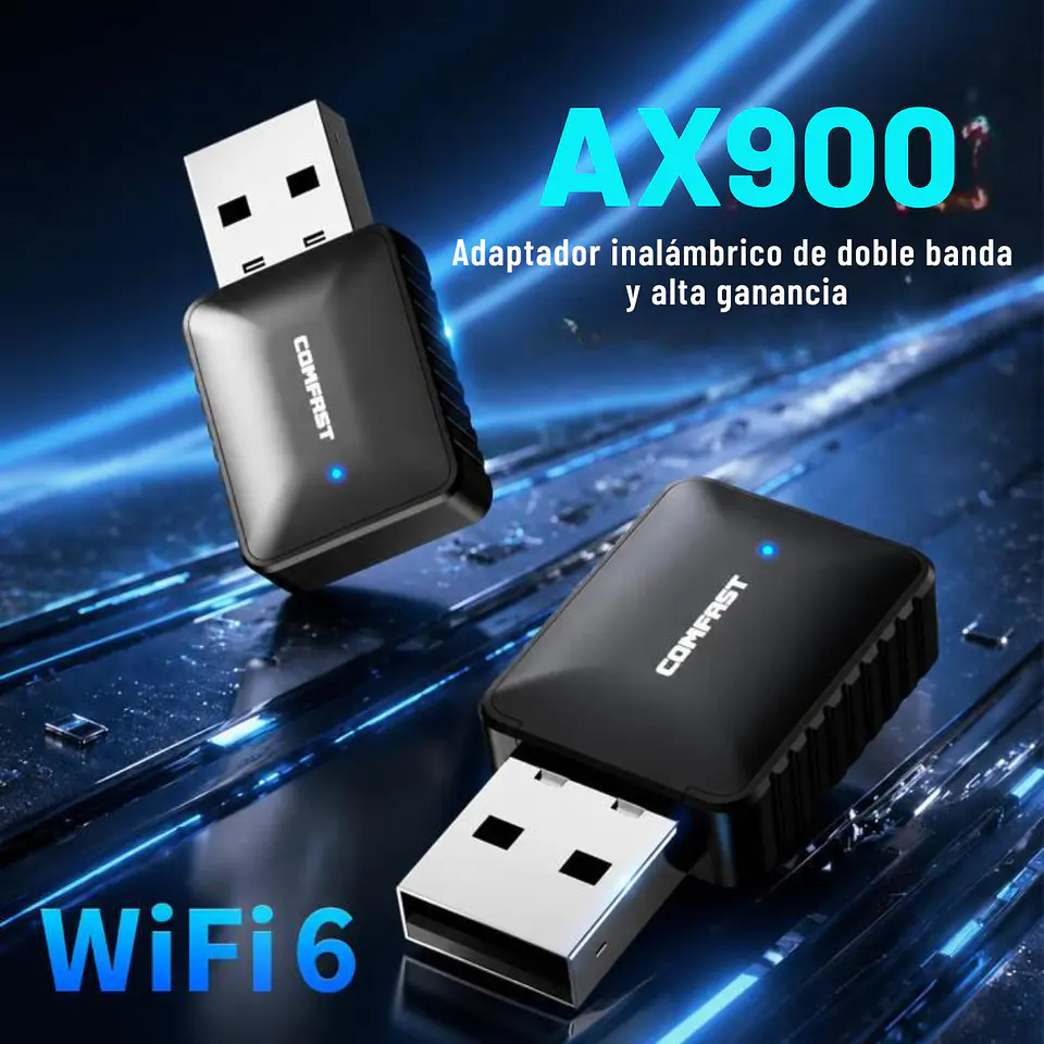 Adaptador inalámbrico WiFi 6 900Mbps + Bluetooth 5.4 COMFAST CF-943AX 2