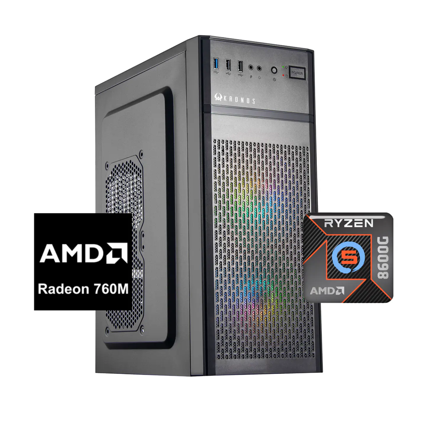 PC Gamer Titan 6: Ryzen 5 8600G, SSD M.2, Radeon 760M, 16GB/32GB RAM DDR5 1