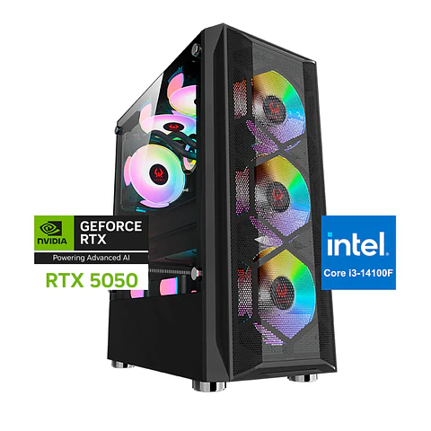 Pc Gamer Sonic Core: Intel Core i3-14100F, 32/16gb, M.2, RTX 5050