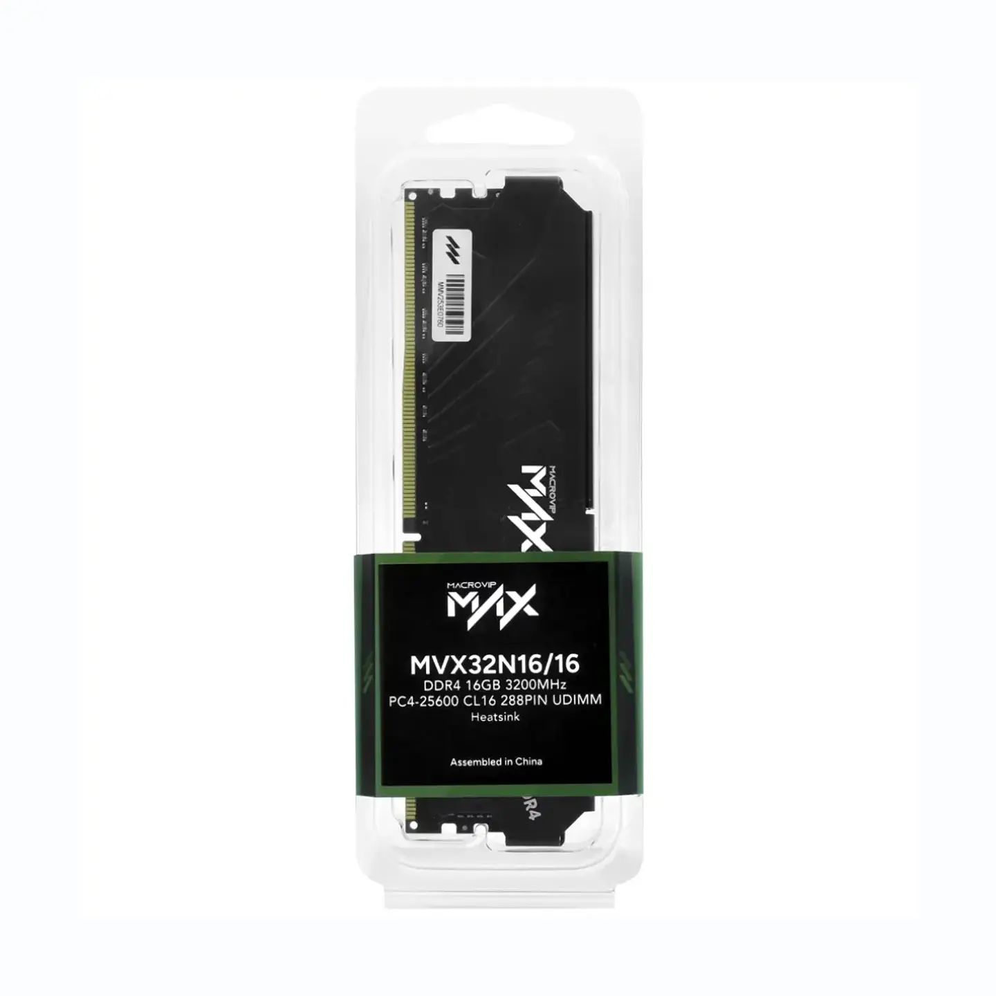 Memoria Ram Macrovip Max DDR4 16GB 3200MT/s DIMM Disipador CL16 2