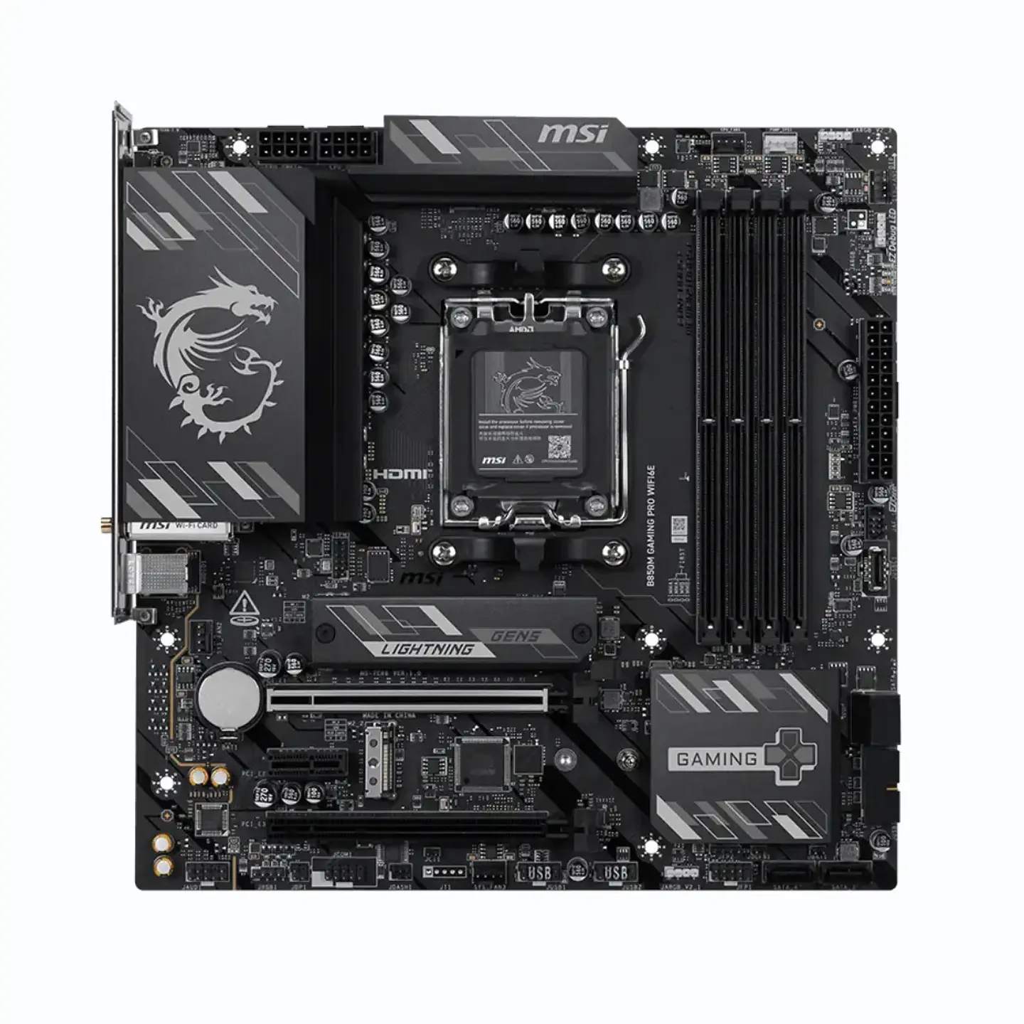 Placa Madre MSI B850M GAMING PRO WIFI6E AM5 DDR5 mATX 2