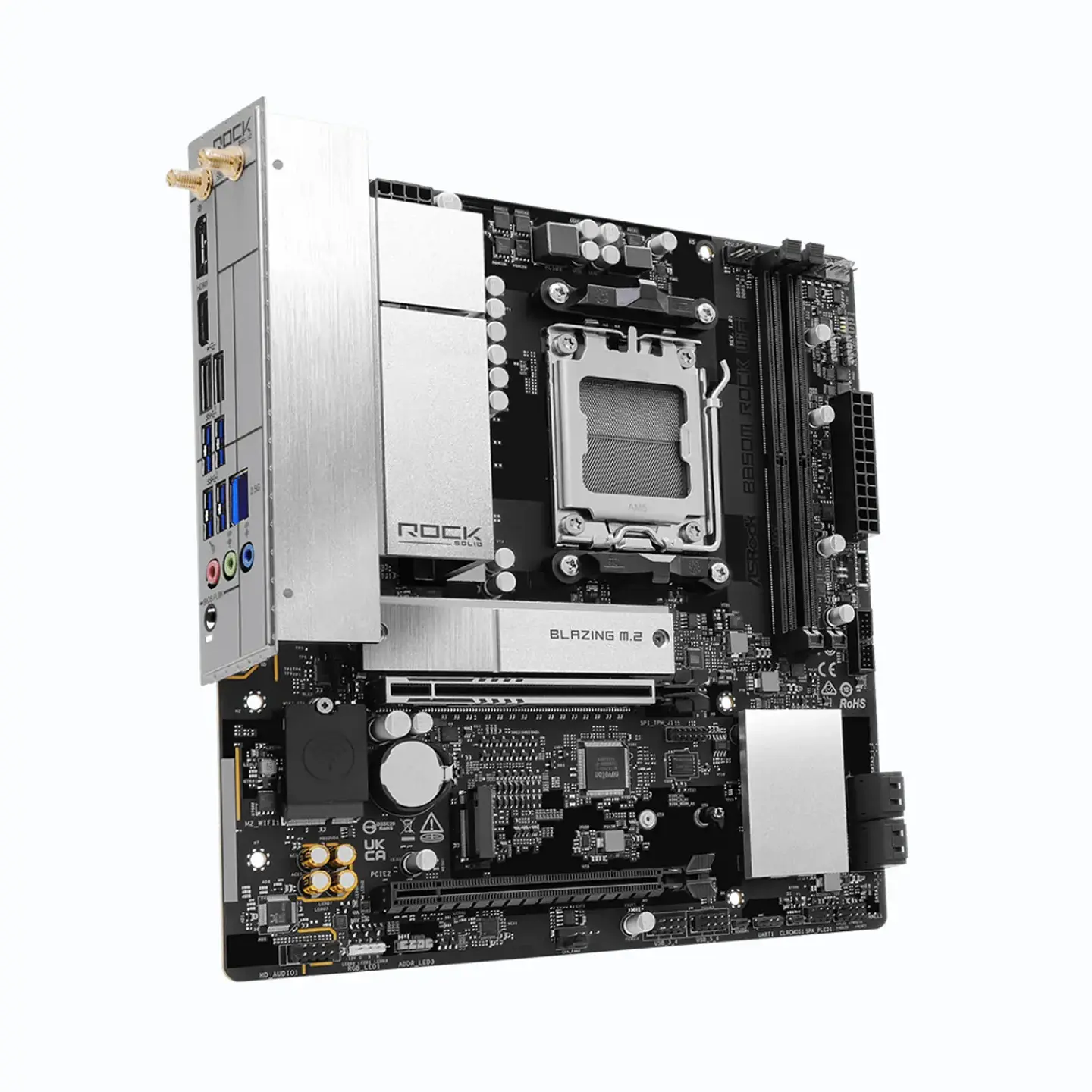 Placa Madre ASRock B850M Rock WiFi AM5 DDR5 mATX 3