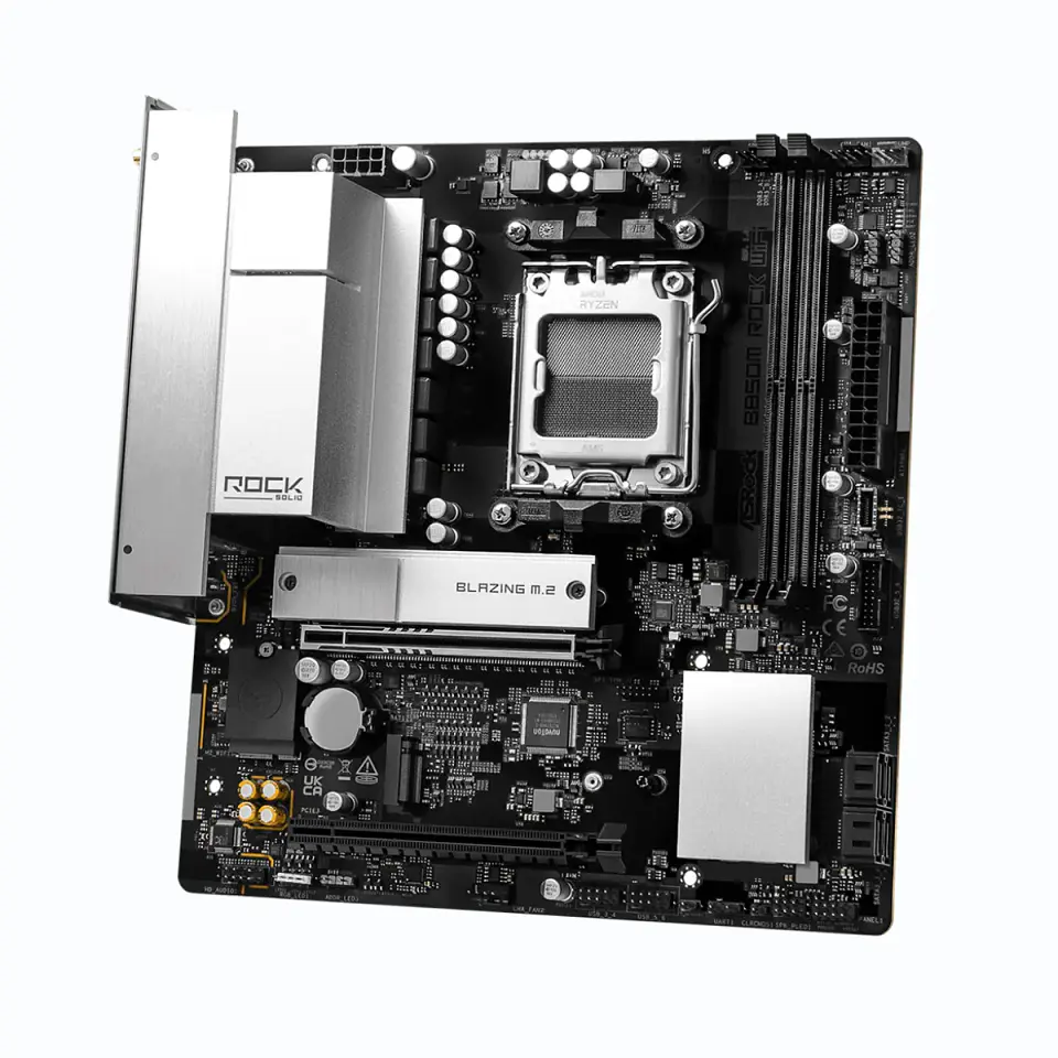 Placa Madre ASRock B850M Rock WiFi AM5 DDR5 mATX 4