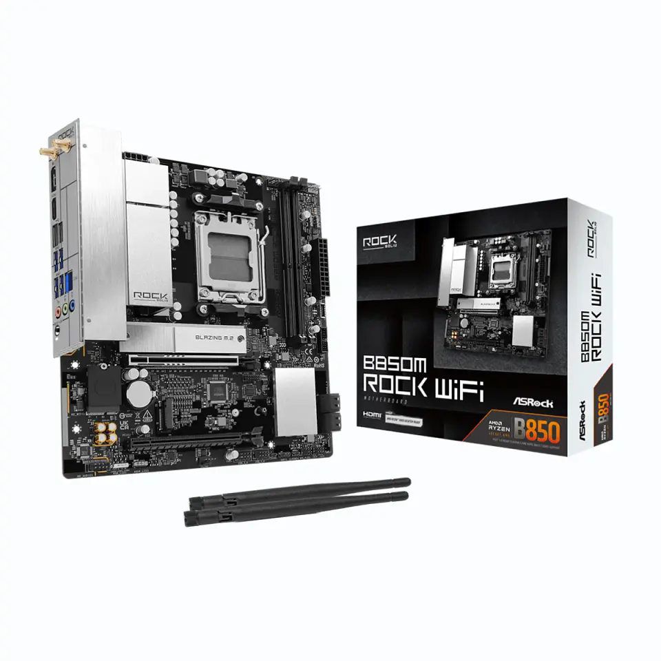 Placa Madre ASRock B850M Rock WiFi AM5 DDR5 mATX 1