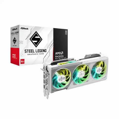 Tarjeta de Video ASRock Radeon RX 9070 XT Steel Legend 16GB