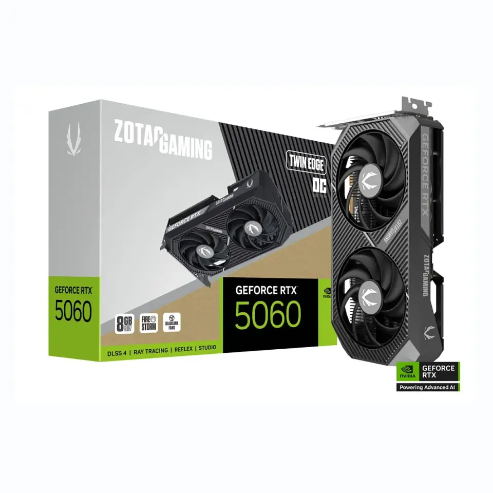 Tarjeta de video ZOTA GAMING RTX 5060 Twin Edge OC 8GB GDDR7 1