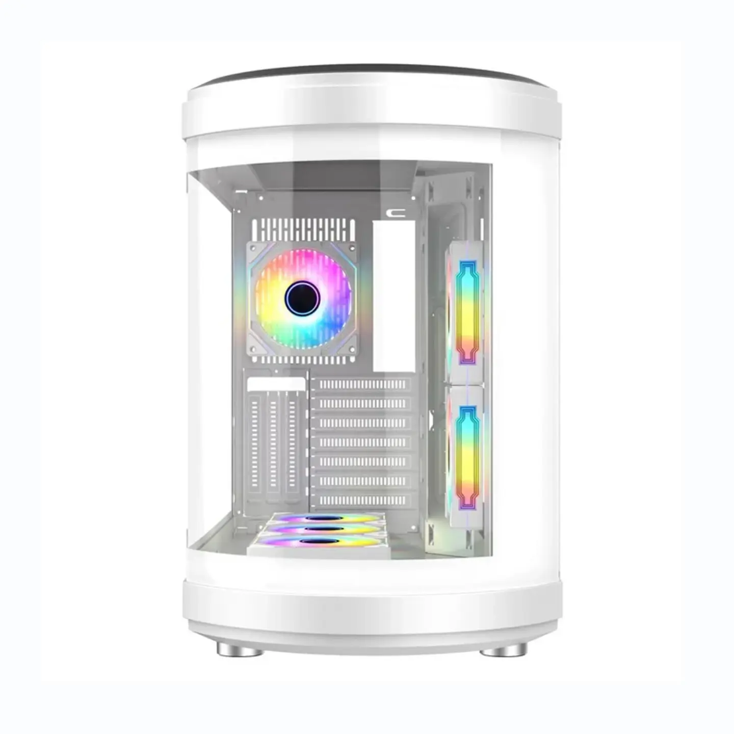 Gabinete Gamer WJCOOLMAN TIANMU PRO ATX Panorámico USB-C Blanco 5