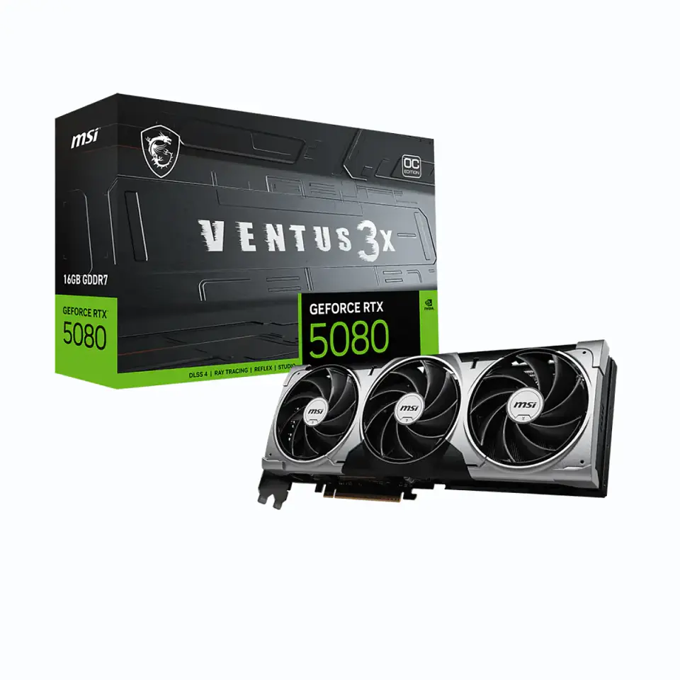 Tarjeta de Video MSI RTX 5080 16G VENTUS 3X OC 16GB GDDR7 1