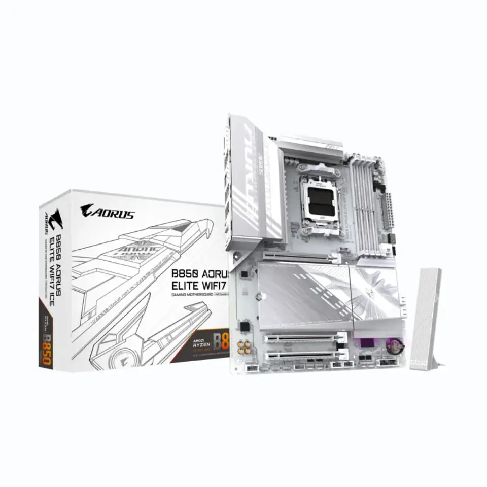 Placa Madre AORUS B850 ELITE WIFI7 ICE AM5 DDR5 M.2 ATX  1