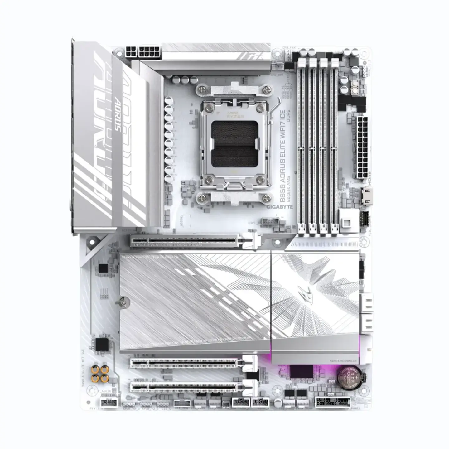 Placa Madre AORUS B850 ELITE WIFI7 ICE AM5 DDR5 M.2 ATX  2