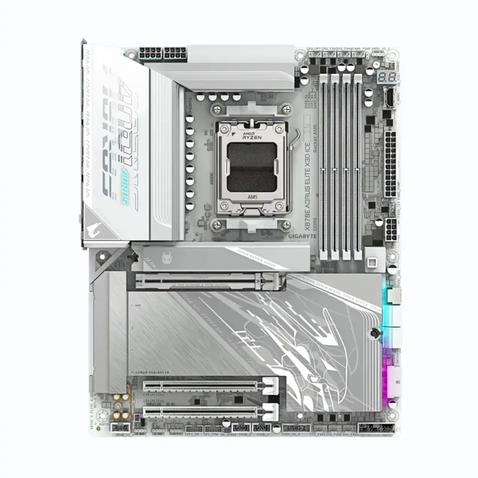 Placa Madre AORUS X870E ELITE X3D ICE AMD AM5 DDR5 M.2 ATX 2