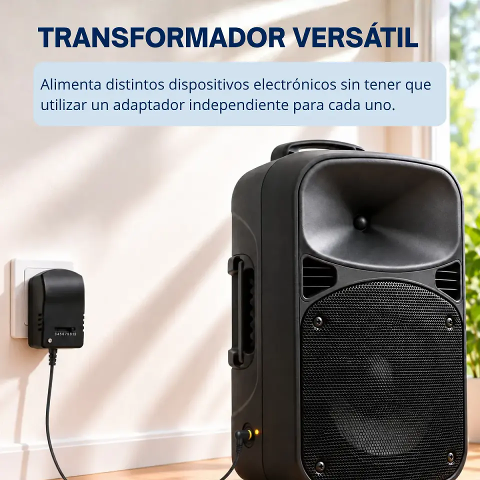 Transformador Cargador Universal IRM 6 Conectores Voltaje 3 a 12V 3