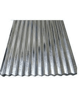 ZINC ACANALADO EN 2.5 MT. DE 0.851 X 0.035 MT.