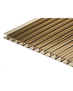 POLICARBONATO ALVEOLAR 4mm COLOR BRONCE 1050 X 2900 X 4MM.