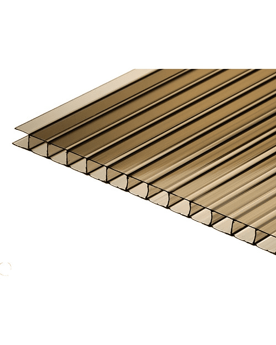 POLICARBONATO ALVEOLAR 4mm COLOR BRONCE 1050 X 2900 X 4MM.